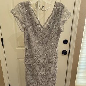 David’s bridal Mother of the bride light gray dress